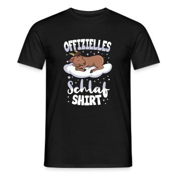Offizielles Schlafshirt Ziegen Liebhaber Ziege - Männer T-Shirt - Schwarz - Vorne - AI Model Male 178 light (178cm)