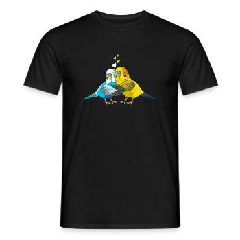 Wellensittich Liebhaber Sittich Welli - Männer T-Shirt - Schwarz - Vorne - AI Model Male 178 light (178cm)