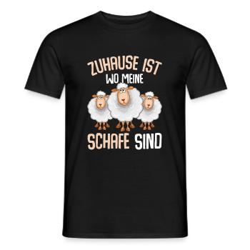 Zuhause ist wo meine Schafe sind - Männer T-Shirt - Schwarz - Vorne - AI Model Male 178 light (178cm)