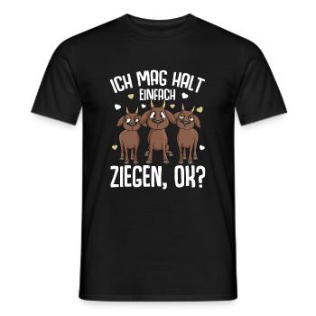 Ich mag halt Ziegen Landwirtin Ziege - Männer T-Shirt - Schwarz - Vorne - AI Model Male 178 light (178cm)