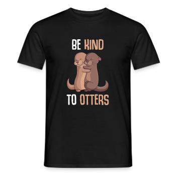 Be Kind To Otters Seeotter Otter - Männer T-Shirt - Schwarz - Vorne - AI Model Male 178 light (178cm)