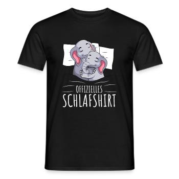 Offizielles Schlafshirt Elefant Mädchen - Männer T-Shirt - Schwarz - Vorne - AI Model Male 178 light (178cm)