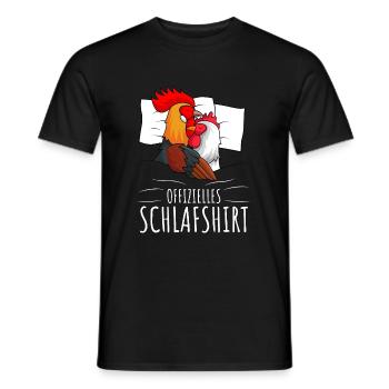 Offizielles Schlafshirt Hühner Landwirt Hahn - Männer T-Shirt - Schwarz - Vorne - AI Model Male 178 light (178cm)