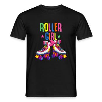 Roller Girl Roller Skates Roller Skates Roller Skate - Men's T-Shirt - black - Front - AI Model Male 178 light (178cm)