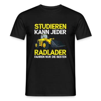 Radlader Fahrer Bagger Baggerlader - Männer T-Shirt - Schwarz - Vorne - AI Model Male 178 light (178cm)