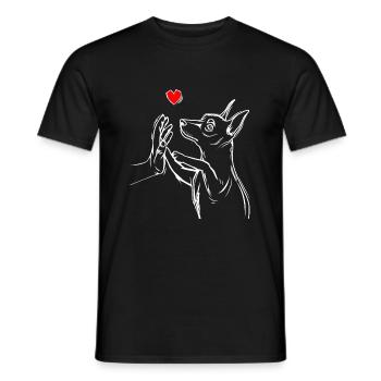 Zwergpinscher Liebe Miniature Pinscher - Männer T-Shirt - Schwarz - Vorne - AI Model Male 178 light (178cm)