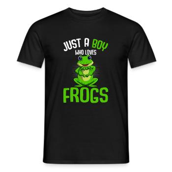 Frosch Junge Haustier Frösche - Männer T-Shirt - Schwarz - Vorne - AI Model Male 178 light (178cm)