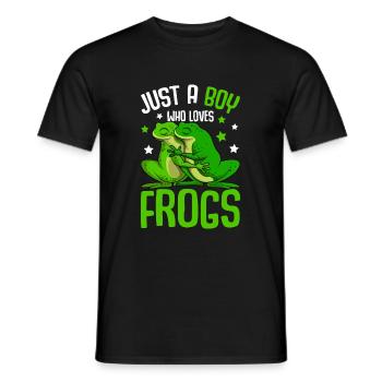 Frosch Junge Haustier Frösche - Männer T-Shirt - Schwarz - Vorne - AI Model Male 178 light (178cm)