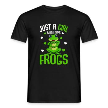 Frosch Mädchen Kinder Frösche - Männer T-Shirt - Schwarz - Vorne - AI Model Male 178 light (178cm)