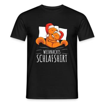 Schlafshirt Eichhörnchen Weihnachten - Männer T-Shirt - Schwarz - Vorne - AI Model Male 178 light (178cm)