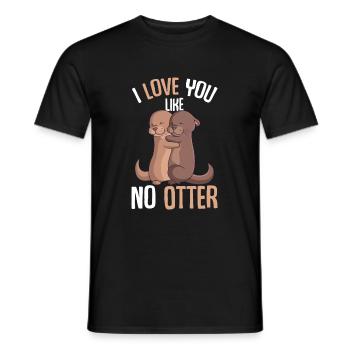 I Love You Like No Otter Seeotter - Männer T-Shirt - Schwarz - Vorne - AI Model Male 178 light (178cm)