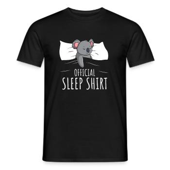 Koala Sleeping Shirt Girls Kids - Men's T-Shirt - black - Front - AI Model Male 178 light (178cm)