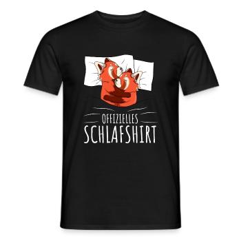 Offizielles Schlafshirt Roter Panda Red Panda - Männer T-Shirt - Schwarz - Vorne - AI Model Male 178 light (178cm)