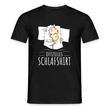 Offizielles Schlafshirt Schafe Schlafen - Männer T-Shirt - Schwarz - Vorne - AI Model Male 178 light (178cm)