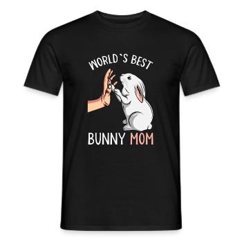 Rabbit Mama Rabbit Gift - Men's T-Shirt - black - Front - AI Model Male 178 light (178cm)