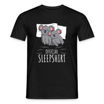 Kaola Sleeping Shirt Koala Lover Gift - Men's T-Shirt - black - Front - AI Model Male 178 light (178cm)
