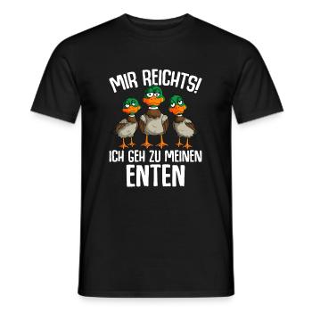 Mir reichts ich geh zu meinen Enten - Männer T-Shirt - Schwarz - Vorne - AI Model Male 178 light (178cm)