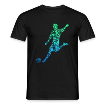 Football Footballers Children Boys Men - Men's T-Shirt - black - Front - AI Model Male 178 light (178cm)