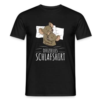 Offizielles Schlafshirt Maus Schlafen Mäuse - Männer T-Shirt - Schwarz - Vorne - AI Model Male 178 light (178cm)