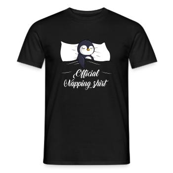 Penguin Sleeping Shirt Penguin Gift - Men's T-Shirt - black - Front - AI Model Male 178 light (178cm)