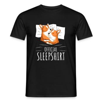 Corgi Dog Sleeping Shirt Gift - Men's T-Shirt - black - Front - AI Model Male 178 light (178cm)