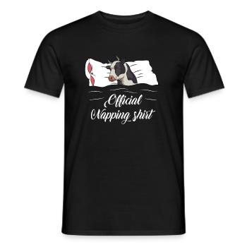Kuh Schlafshirt Kühe Geschenk - Männer T-Shirt - Schwarz - Vorne - AI Model Male 178 light (178cm)