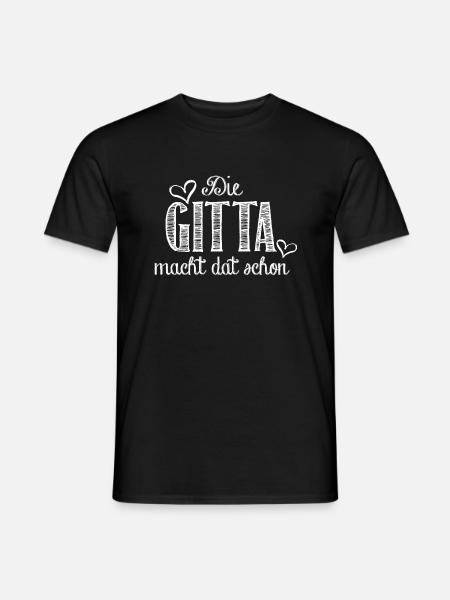 gitta - Männer T-Shirt - Schwarz