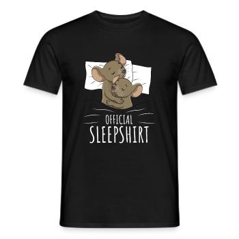 Souris Chemise de couchage Souris Cadeau - T-shirt homme - noir - Devant - AI Model Male 178 light (178cm)