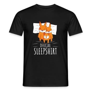 Chemise de couchage de la famille Écureuil - T-shirt homme - noir - Devant - AI Model Male 178 light (178cm)