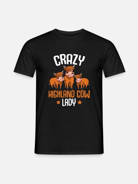 Highland Cattle Farmer Gift - Men's T-Shirt - black