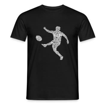 Rugby Spieler Jungen Kinder Männer - Männer T-Shirt - Schwarz - Vorne - AI Model Male 178 light (178cm)