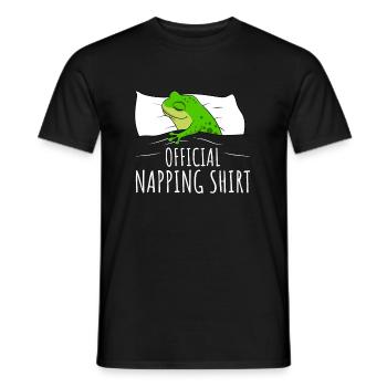 Frosch Schlafshirt Frösche Geschenk - Männer T-Shirt - Schwarz - Vorne - AI Model Male 178 light (178cm)
