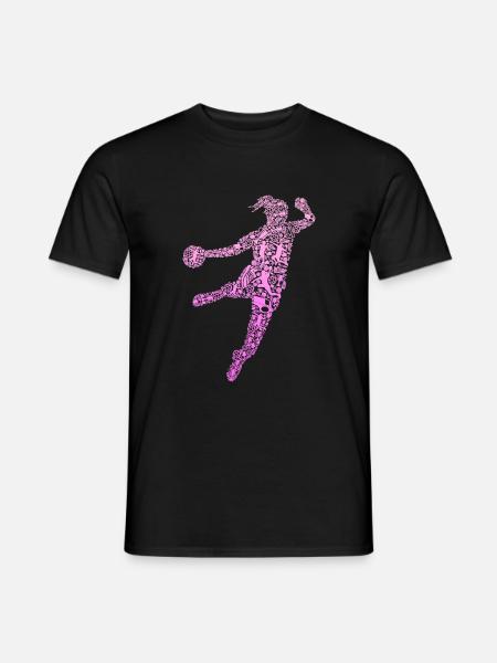 Handball Handballerin Mädchen - Männer T-Shirt - Schwarz