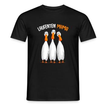 Laufenten Mama Laufente - Männer T-Shirt - Schwarz - Vorne - AI Model Male 178 light (178cm)
