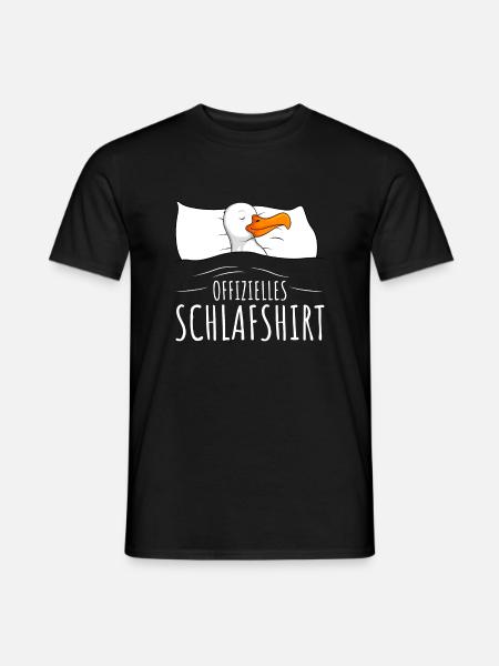 Offizielles Schlafshirt Möwen Moin Möwe - Männer T-Shirt - Schwarz