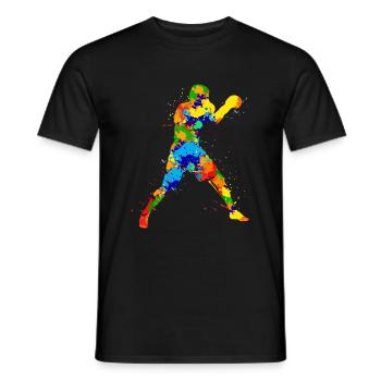 Boxen Boxer Jungen Kinder Männer - Männer T-Shirt - Schwarz - Vorne - AI Model Male 178 light (178cm)