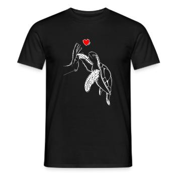 Tortues Chers Enfants Filles Tortue - T-shirt homme - noir - Devant - AI Model Male 178 light (178cm)