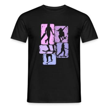 Skateboard Girl Skater Girl Skateboard Kids - Men's T-Shirt - black - Front - AI Model Male 178 light (178cm)