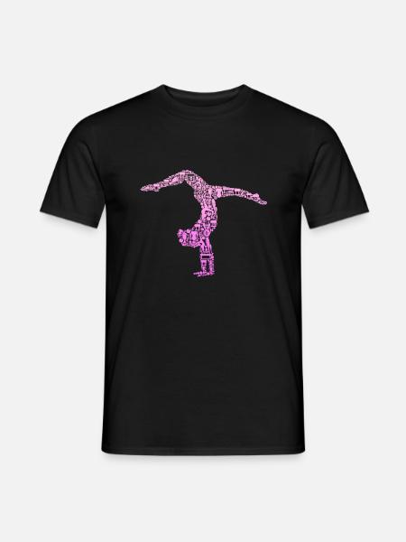 Gymnastique Gymnaste Gymnastique Enfants Filles Dames - T-shirt homme - noir