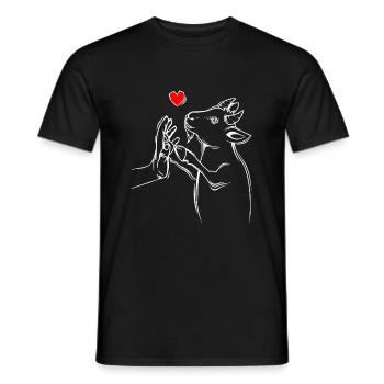 Ziegen Liebe Bauernhof Landwirt Ziege - Männer T-Shirt - Schwarz - Vorne - AI Model Male 178 light (178cm)