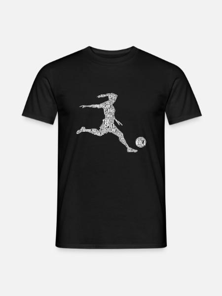 Fußball Mädchen Fußballerin Damen Kinder - Männer T-Shirt - Schwarz
