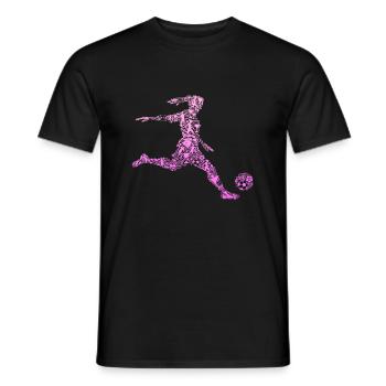 Fußball Mädchen Fußballerin Frauen Damen - Männer T-Shirt - Schwarz - Vorne - AI Model Male 178 light (178cm)