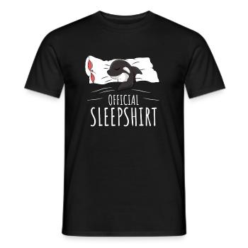 Orca Wal Schlafshirt - Männer T-Shirt - Schwarz - Vorne - AI Model Male 178 light (178cm)