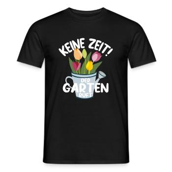 KEINE ZEIT DER GARTEN RUFT - Männer T-Shirt - Schwarz - Vorne - AI Model Male 178 light (178cm)
