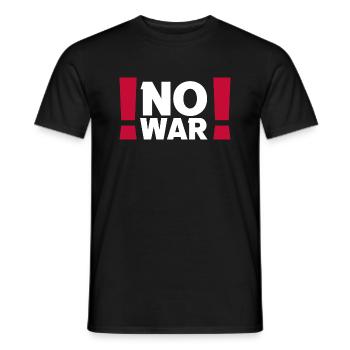 No War Peace Peace World Peace Ukraine - Men's T-Shirt - black - Front - AI Model Male 178 light (178cm)