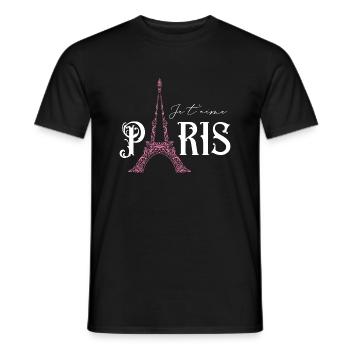 Tour Eiffel Femmes France Paris Amoureux - T-shirt homme - noir - Devant - AI Model Male 178 light (178cm)