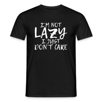 I'm Not Lazy, I Just Don't Care 7 - Männer T-Shirt - Schwarz - Vorne - AI Model Male 178 light (178cm)