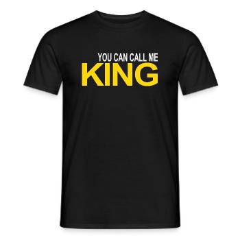 call me KING - Men's T-Shirt - black - Front - AI Model Male 178 light (178cm)