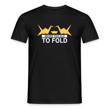Japanese origami design and kirigami origami - Men's T-Shirt - black - Front - AI Model Male 178 light (178cm)