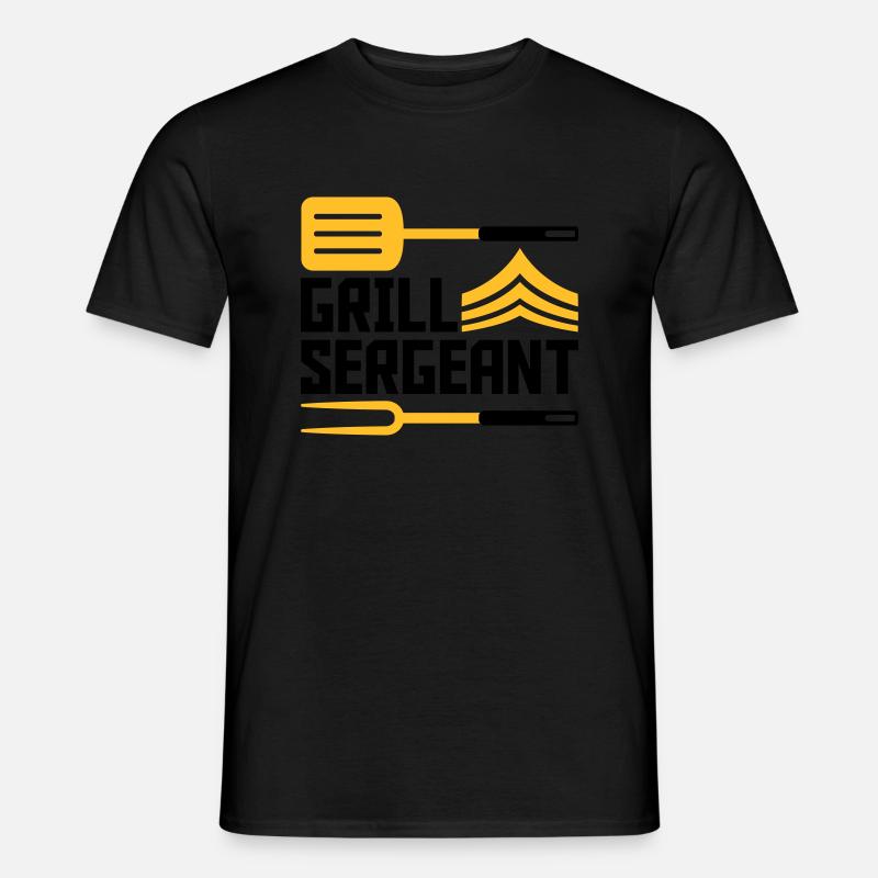 Grillmeister Grill Sergeant BBQ - Männer T-Shirt - Schwarz